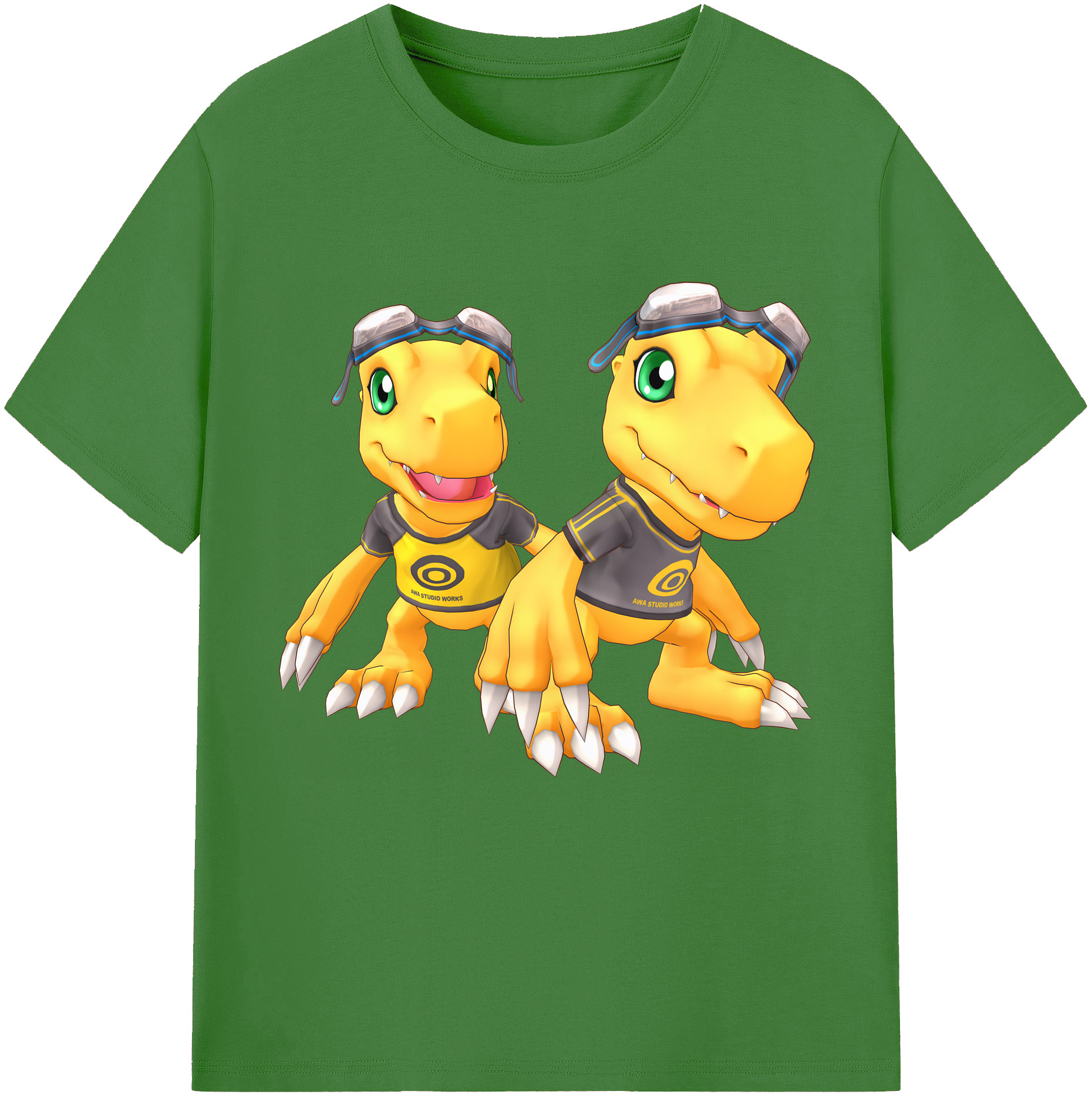 （画像用） Digimon デジタルモンスター/デジモン レディースカジュアルプリントTシャツ（綿100％）